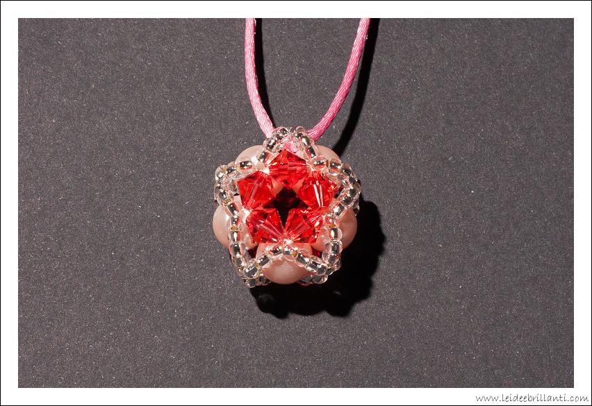 ciondolo perle e sw padparadscha